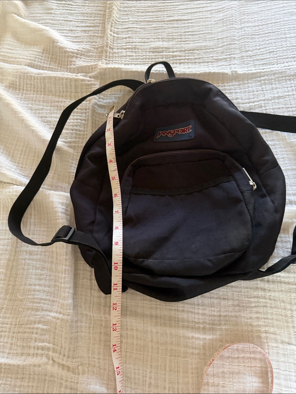 Jansport Black Mini Canvas Backpack - Minimal Everyday Bag